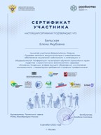 Сертификат. Всероссийский форум - 2022